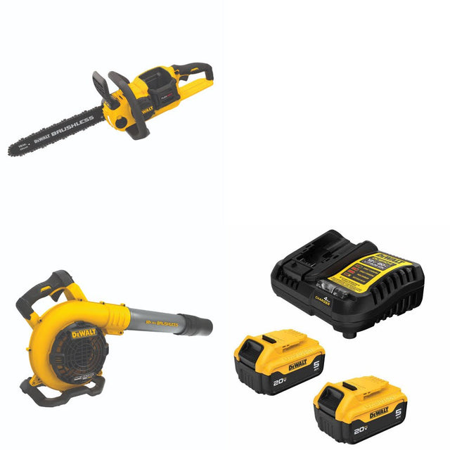 DeWalt DCCS670B 60V MAX Brushless Chainsaw W/ DCBL770B 60V Blower & Battery Kit