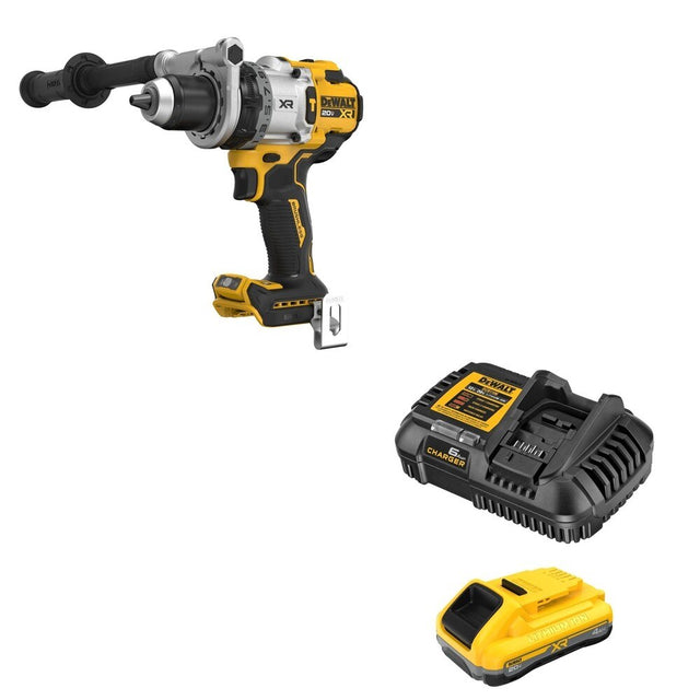 DeWalt DCD1007B 20V MAX XR 1/2 in. Hammer Drill W/ DCB2104C POWERPACK 4Ah Kit