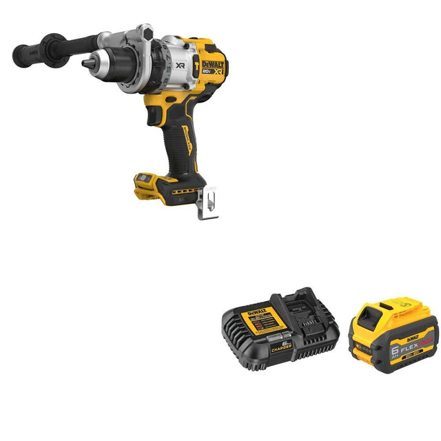 DeWalt DCD1007B 20V MAX XR 1/2 in. Hammer Drill W/ DCB606C FLEXVOLT 6.0Ah Kit