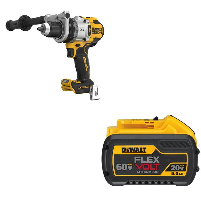 DeWalt DCD1007B 20V MAX XR 1/2 in. Hammer Drill W/ DCB609 FLEXVOLT 9.0Ah Battery