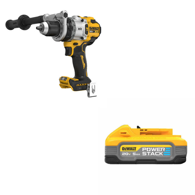 DeWalt DCD1007B 20V MAX XR 1/2" Hammer Drill W/ FREE DCBP520 20V Max 5Ah Battery