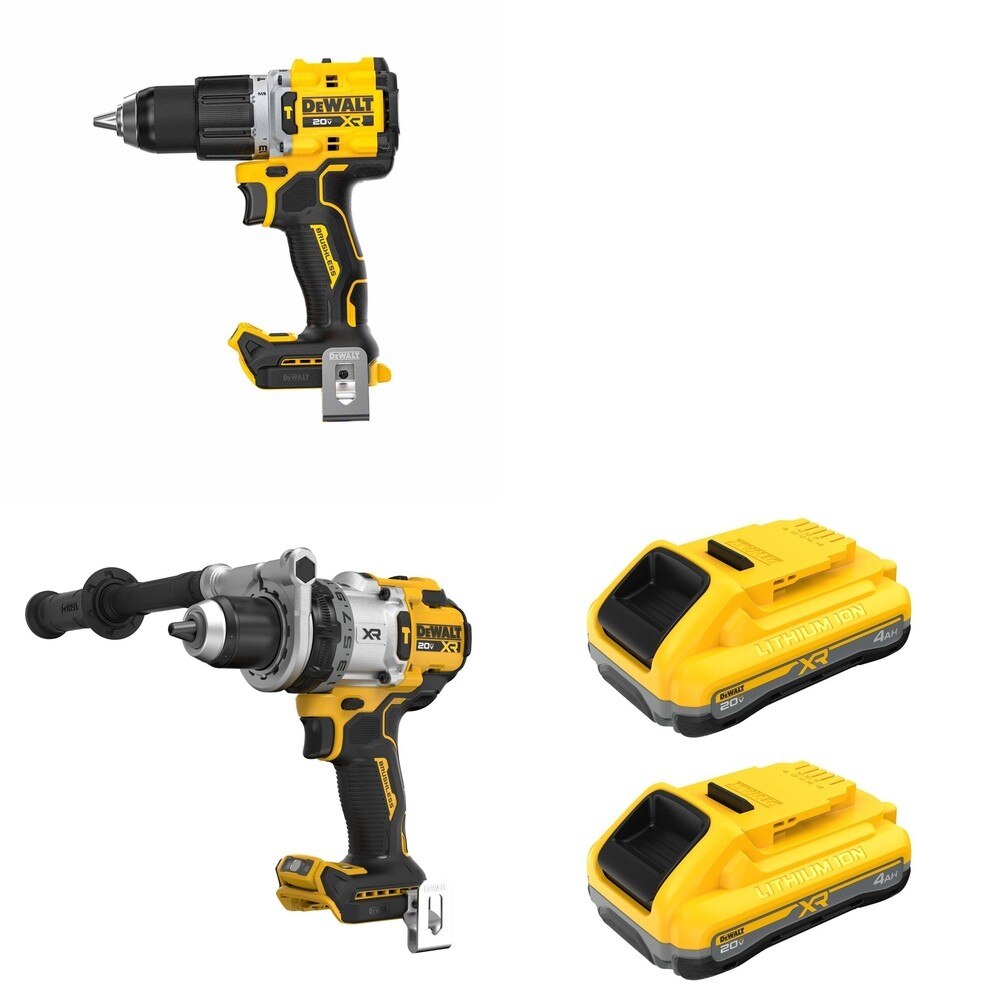 DeWalt DCB2104-2 POWERPACK 4Ah 2-Pack W/ DCD1007B Hammer Drill and DCD806B Hammer Drill