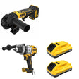 DeWalt DCB2104-2 POWERPACK 4Ah 2-Pack W/ DCD1007B Hammer Drill and DCG402B ATOMIC Angle Grinder