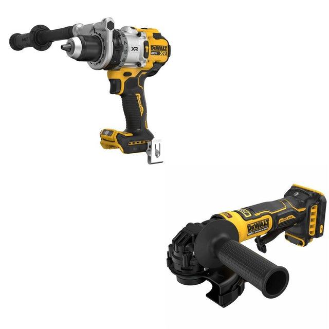 DeWalt DCD1007B 20V MAX XR 1/2 in. Hammer Drill W/ DCG402B ATOMIC Angle Grinder