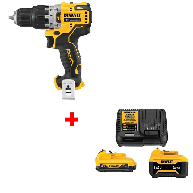 DeWalt DCD706B 12V MAX* 3/8" Hammer Drill, Bare w/ FREE DCB135C 12V Starter Kit