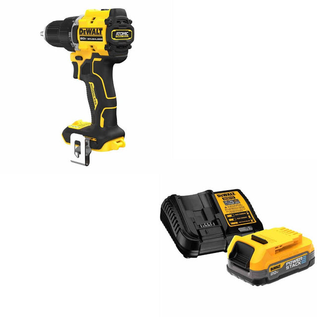 DeWalt DCD794B ATOMIC 1/2" Drill/Driver, Bare W/ DCBP034C 20V MAX Starter Kit