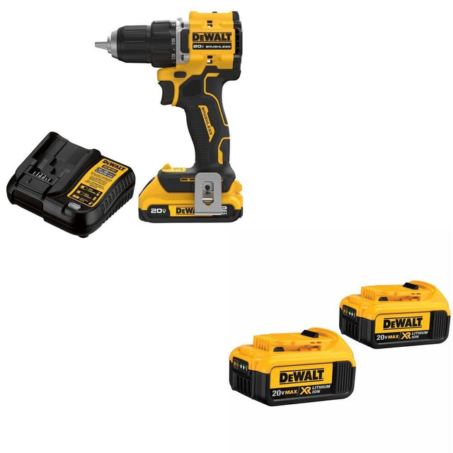 DeWalt DCB204-2 20V MAX XR 4.0Ah Battery 2-Pack W/ DCD794D1 Drill/Driver Kit