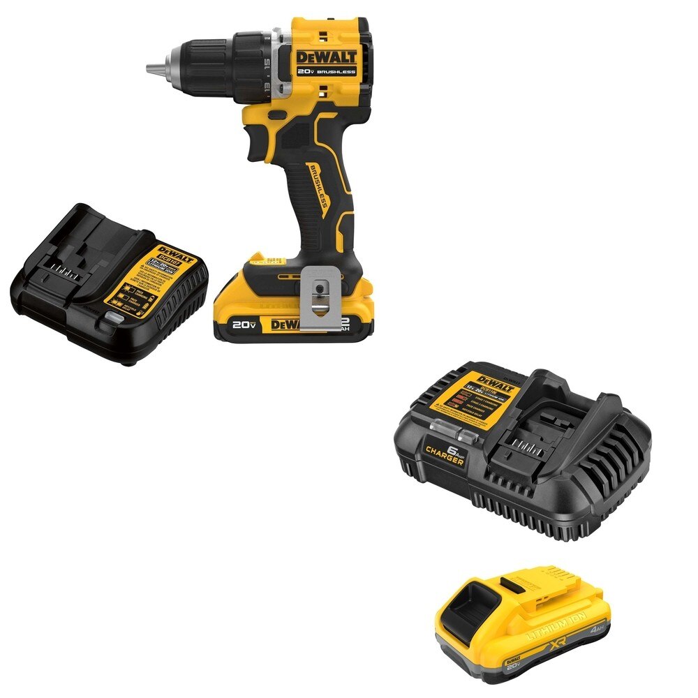 DeWalt DCB2104C 20V MAX XR POWERPACK 4Ah Battery Kit W/ DCD794D1 Drill/Driver Kit