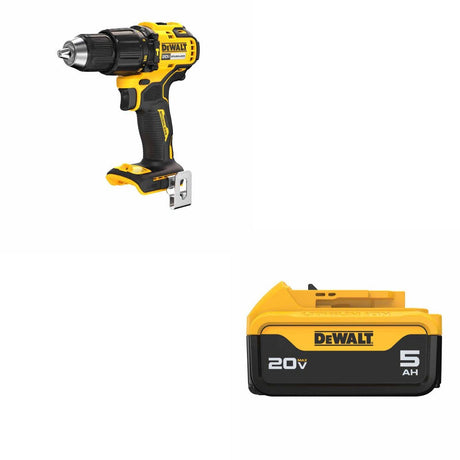DeWalt DCD798B 20V MAX 1/2" Hammer Drill W/ DCB205 20V MAX XR 5Ah Battery Pack