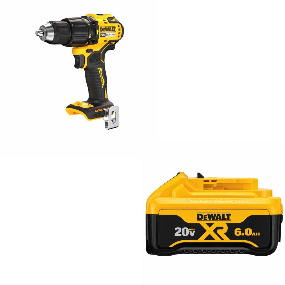 DeWalt DCD798B 20V MAX 1/2" Hammer Drill W/ DCB206 20V MAX 6.0Ah Battery Pack