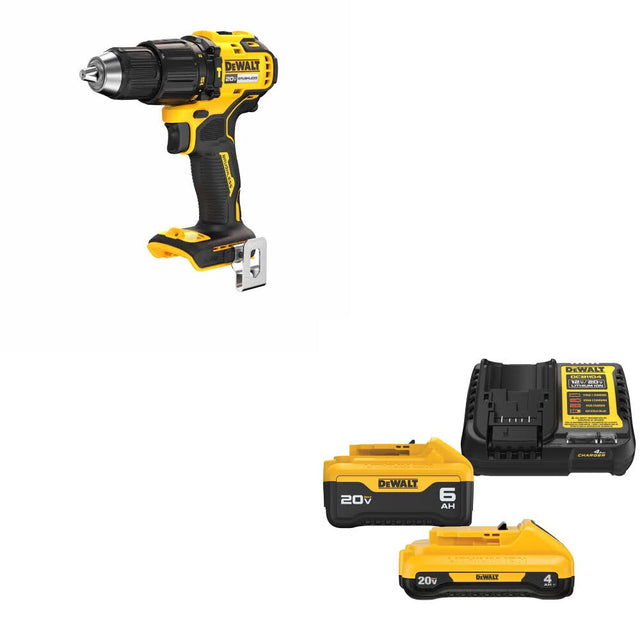 DeWalt DCD798B 20V MAX 1/2" Hammer Drill, Bare W/ DCB2460C 20V MAX Starter Kit