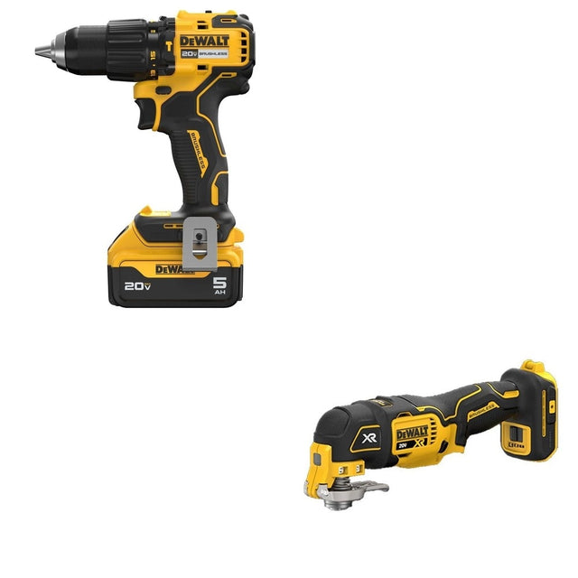 DeWalt DCD798P1 Compact Hammer Drill W/ DCS356B Oscillating Multi-Tool