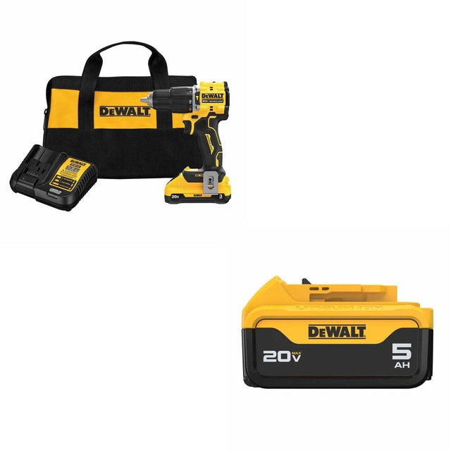 DeWalt DCD799L1 ATOMIC 20V MAX Hammer Drill Kit w/ DCB205 20V MAX 5Ah Battery