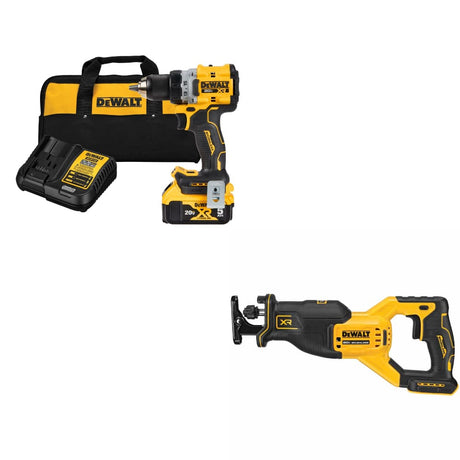 DeWalt DCD800P1 20V Max XR 1/2" Drill/Driver Kit w/ DCS382B 20V Max* Recip Saw