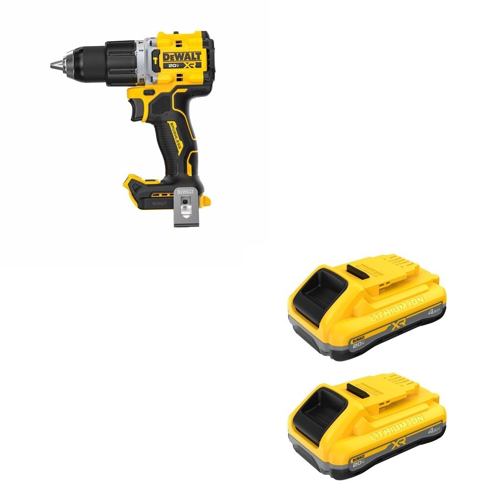 DeWalt DCB2104-2 20V MAX XR POWERPACK 4Ah Battery 2-Pack W/ DCD806B Hammer Drill