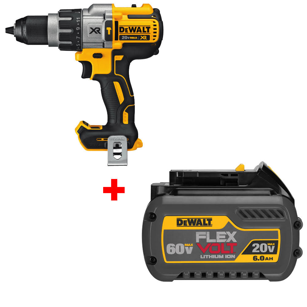 DeWalt DCD996B 20V MAX XR Hammerdrill, Bare W/ FREE DCB606 20/60V MAX Battery