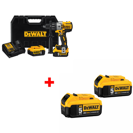 DeWalt DCD996P2 20V MAX XR Hammer Drill Kit W/ FREE DCB205-2 20V MAX Battery-2Pk