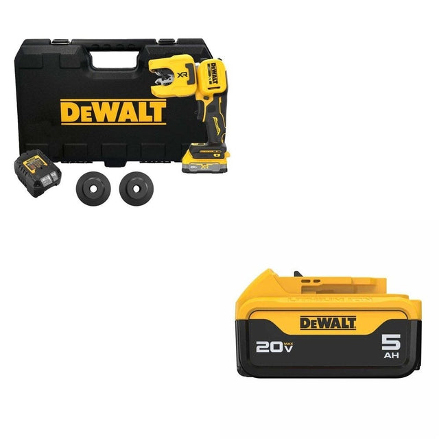 DeWalt DCE154E1 Copper Tubing Cutter Kit W/ FREE DCB205 5Ah Battery