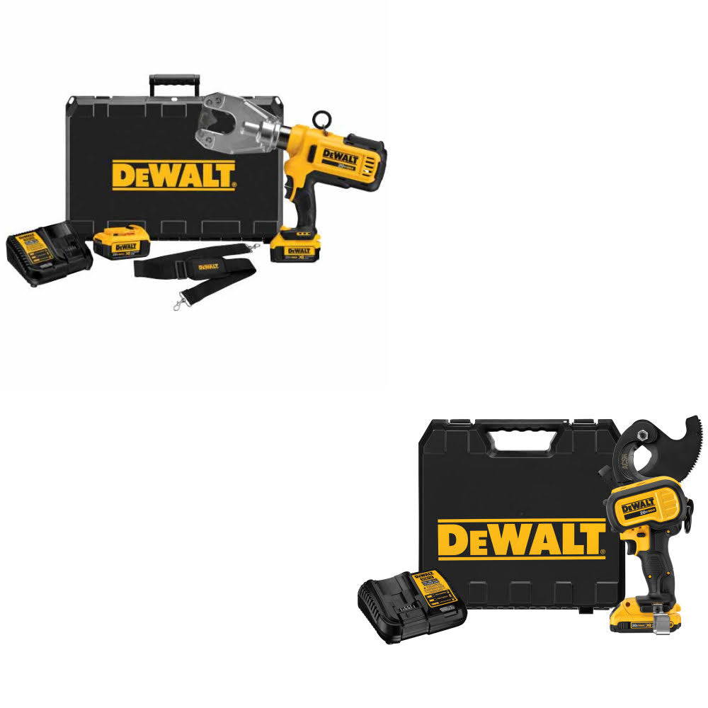 DeWalt DCE350M2 20V MAX Crimping Tool Kit W/ FREE DCE155D1 20V Cutting Tool Kit