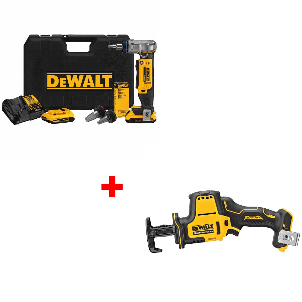 DeWalt DCE400D2 20V 1" Pex Expander Tool Kit w/ FREE DCS369B Recip Saw (Bare)