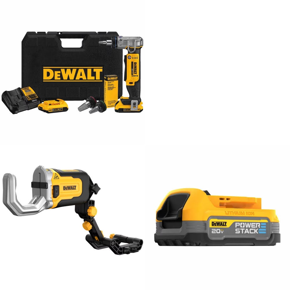 DeWalt DCE400D2 Pex Expander Kit W/ FREE DWAPVCIR PVC Cutter and FREE DCBP034 Battery
