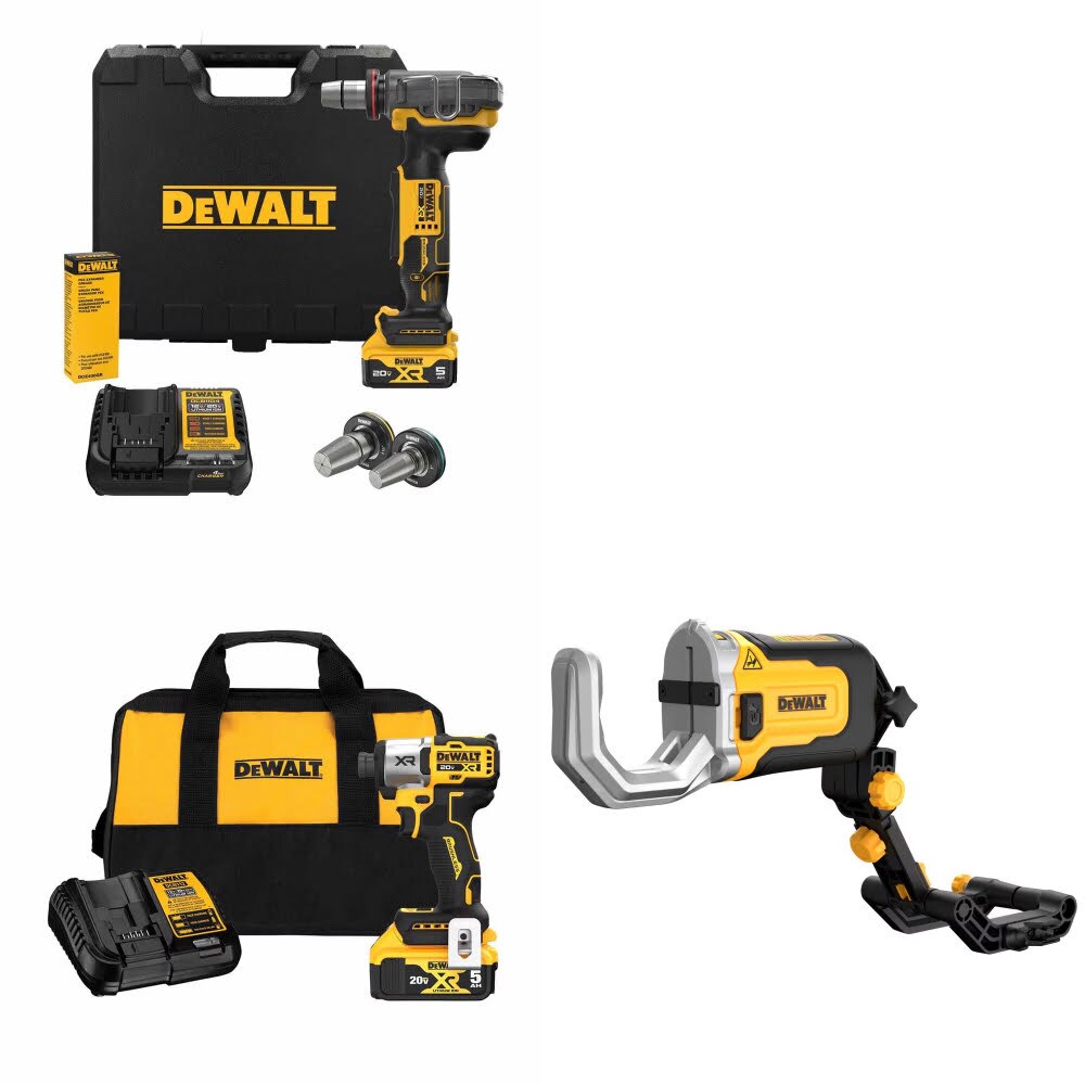 DeWalt DCE410P1 PEX Expander Kit W/ FREE Impact Driver and FREE Pipe Cutter