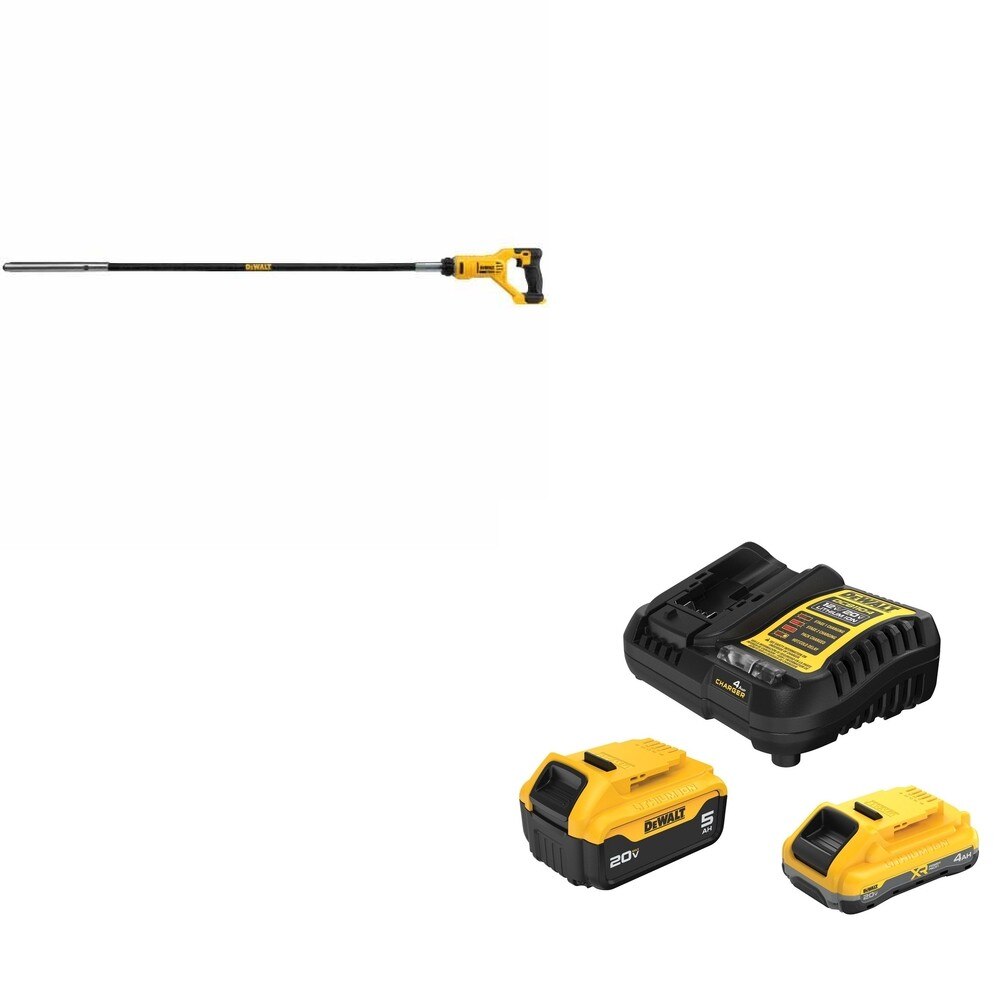DeWalt DCE531B 20V MAX Concrete Pencil Vibrator W/ DCB245-2C 4.0Ah/5.0Ah Starter Kit