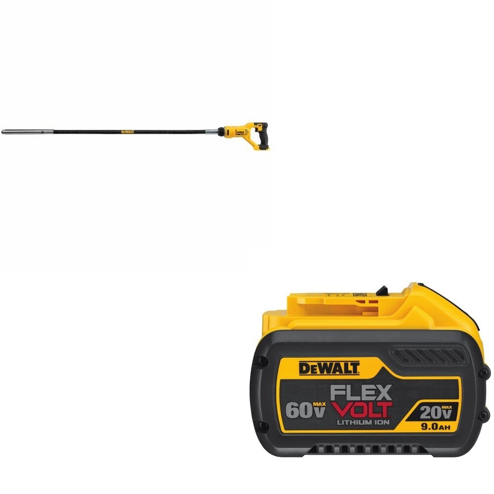 DeWalt DCE531B 20V MAX Concrete Pencil Vibrator W/ DCB609 FLEXVOLT 9.0Ah Battery