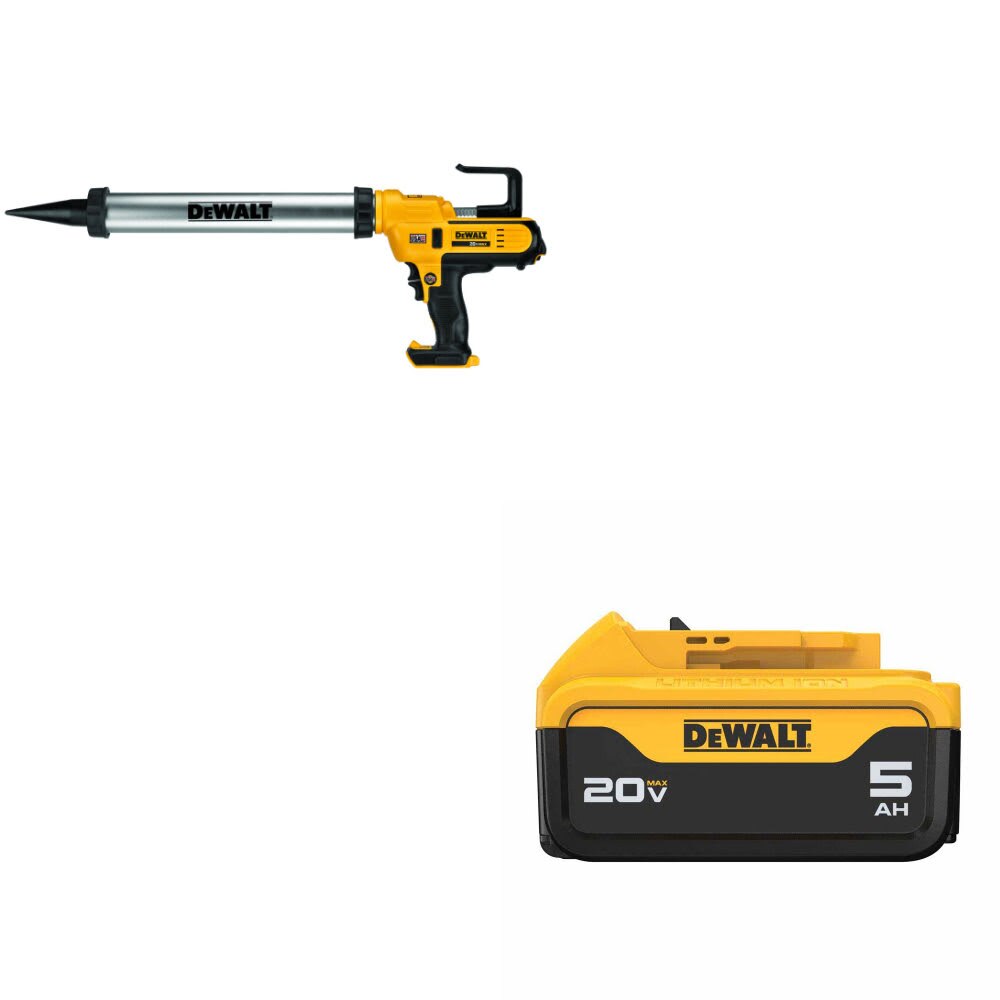 DeWalt DCE580B 20V 600ml Adhesive Gun W/ DCB205 20V MAX XR 5.0Ah Battery Pack