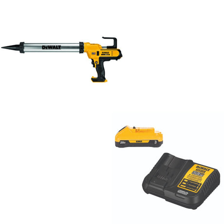 DeWalt DCE580B 20V 600ml Adhesive Gun, Bare W/ DCB230C 20V MAX Starter Kit