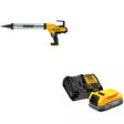 DeWalt DCE580B 20V 600ml Adhesive Gun, Bare W/ DCBP034C 20V MAX Starter Kit