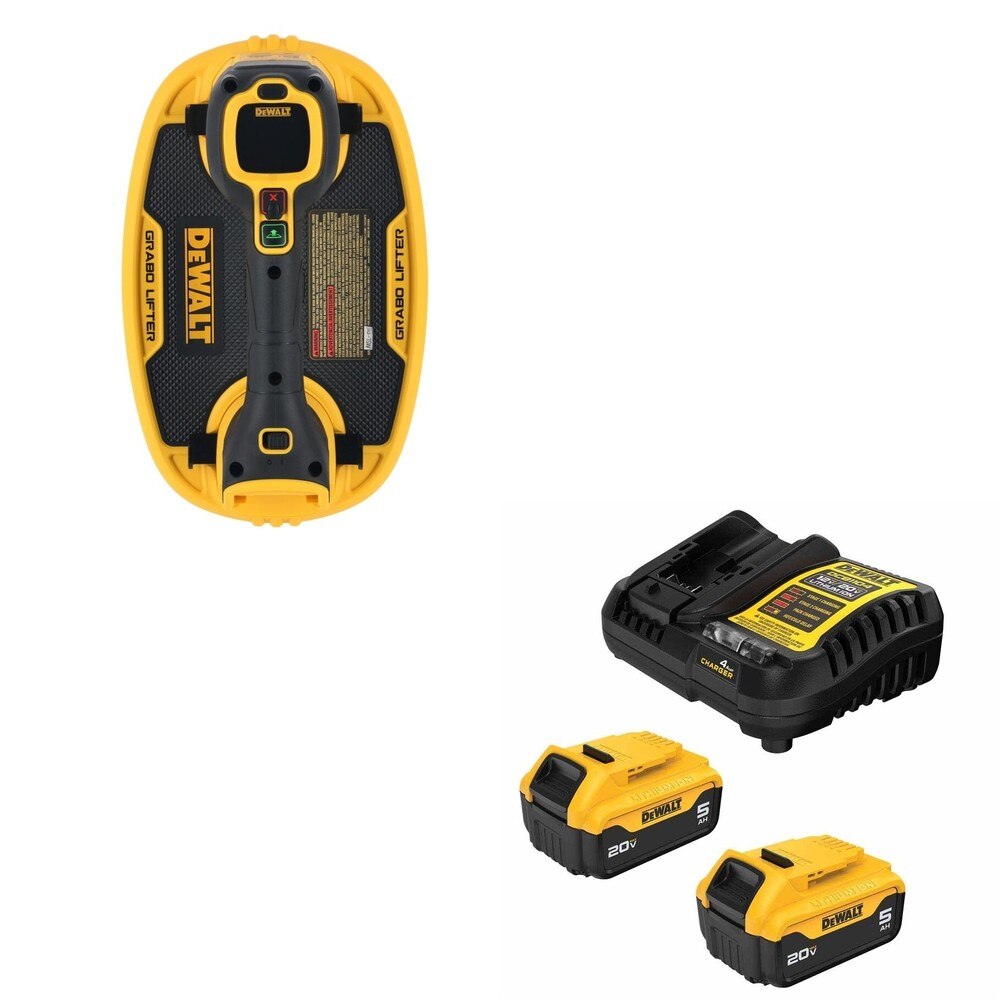 DeWalt DCE592B 20V MAX GRABO Vacuum Lifter W/ DCB205-2C 5.0Ah Starter Kit