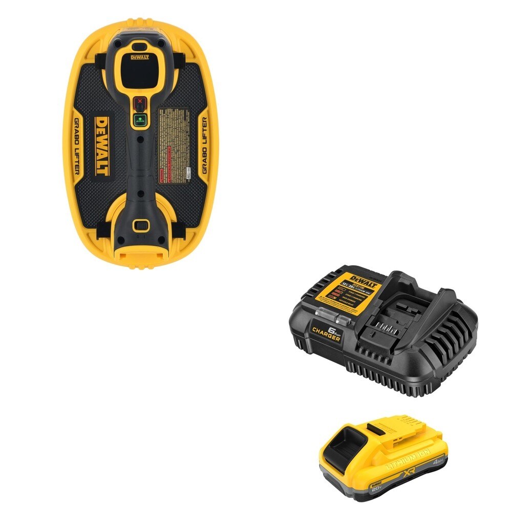 DeWalt DCE592B 20V MAX GRABO Vacuum Lifter W/ DCB2104C POWERPACK 4Ah Kit