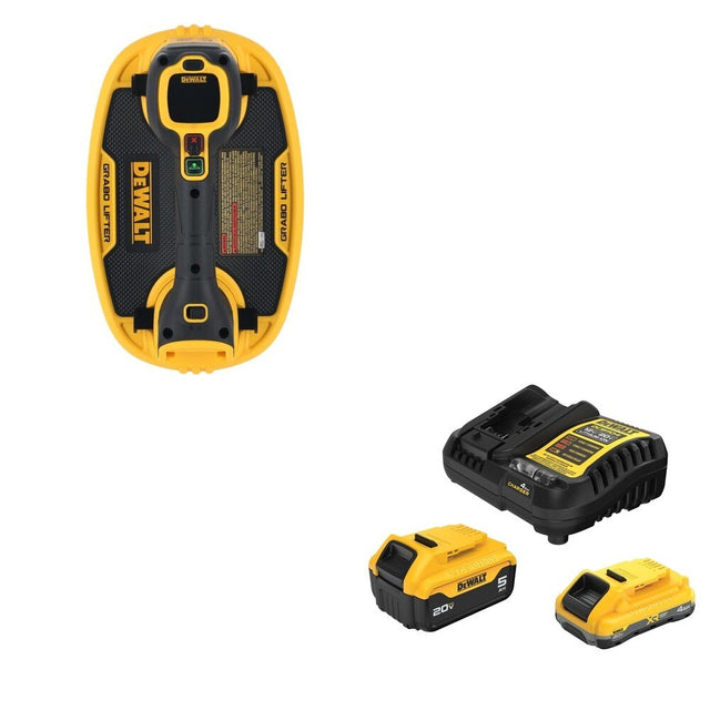 DeWalt DCB245-2C 20V MAX 4.0Ah and 5.0Ah Battery Starter Kit W/ DCE592B Vacuum Lifter