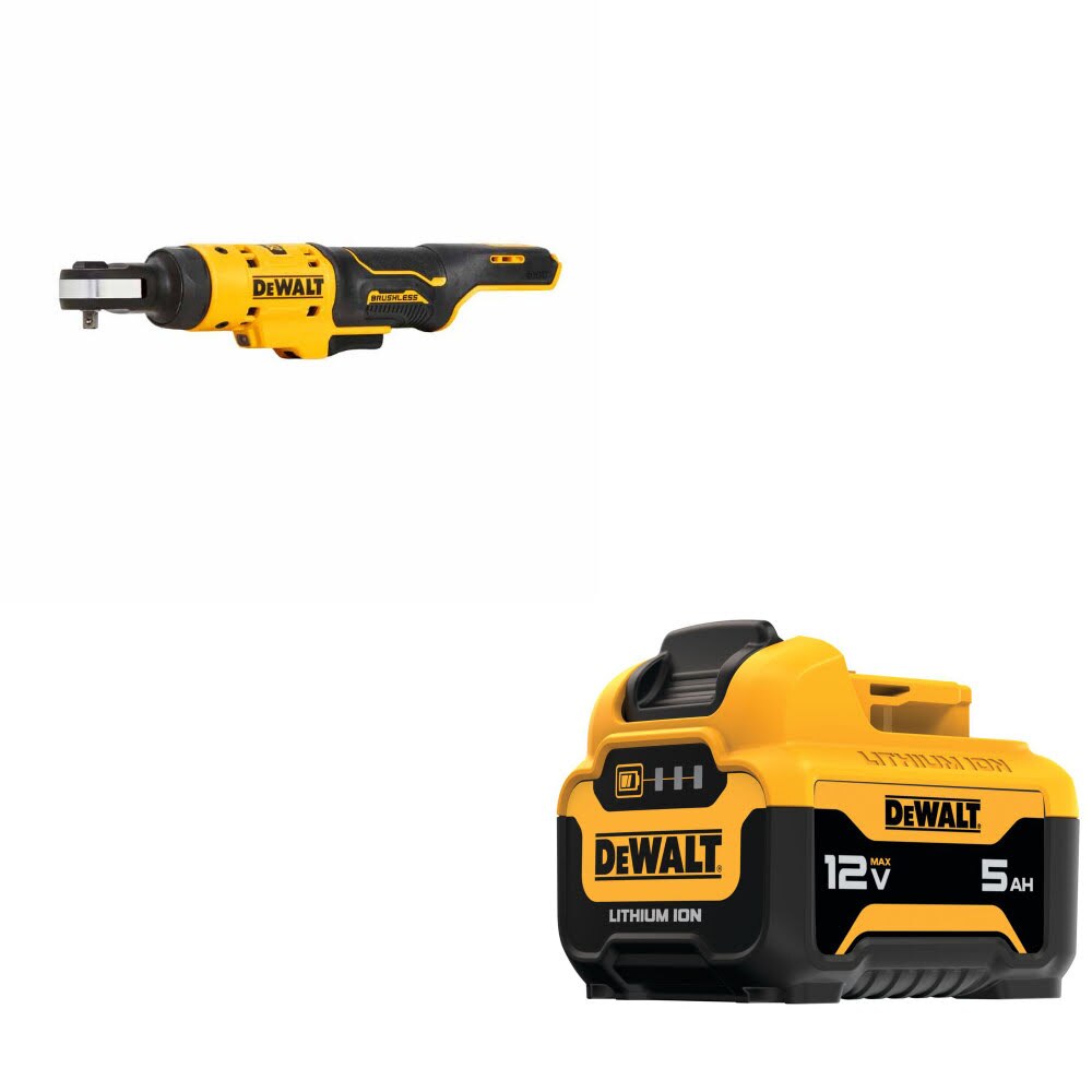 DeWalt DCF504B 12V MAX 1/4" Ratchet, Bare W/ DCB126 12V MAX Li-Ion 5.0Ah Battery