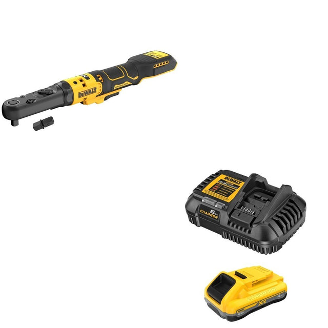 DeWalt DCF510B 20V MAX XR Sealed Head Ratchet W/ DCB2104C POWERPACK 4Ah Kit