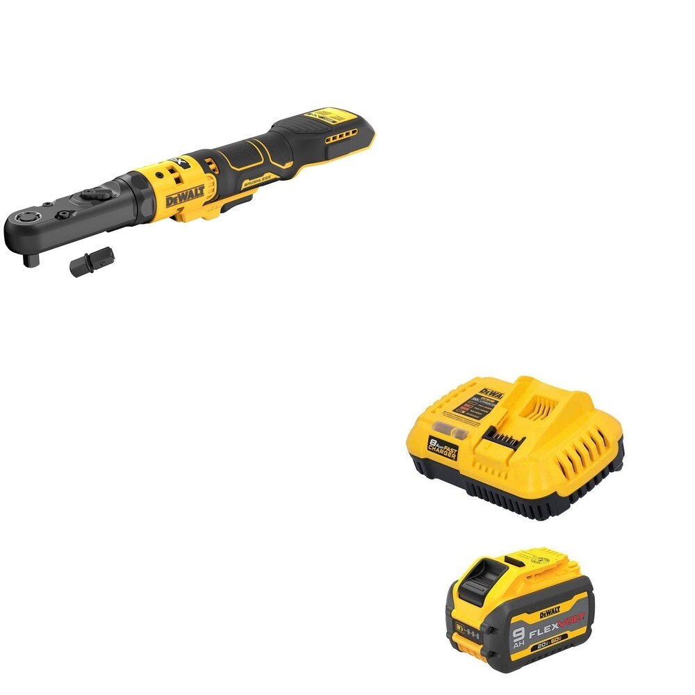 DeWalt DCF510B 20V MAX XR Sealed Head Ratchet W/ DCB609C FLEXVOLT 9.0Ah Kit