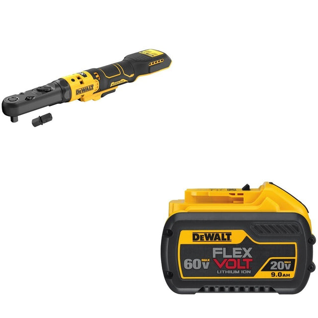 DeWalt DCF510B 20V MAX XR Sealed Head Ratchet W/ DCB609 FLEXVOLT 9.0Ah Battery