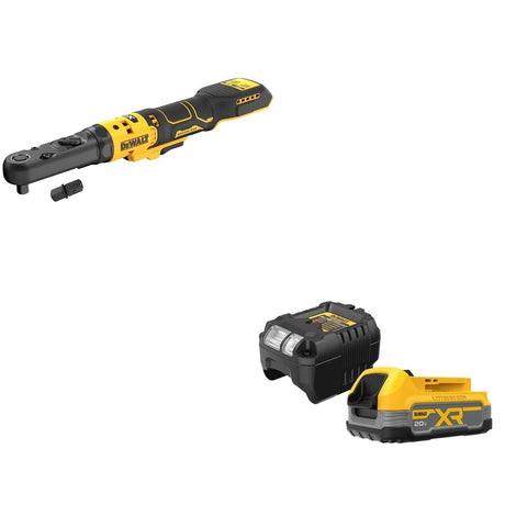 DeWalt DCF510B 20V XR BL RATCHET, Bare Tool W/ DCBP034C 20V MAX Starter Kit