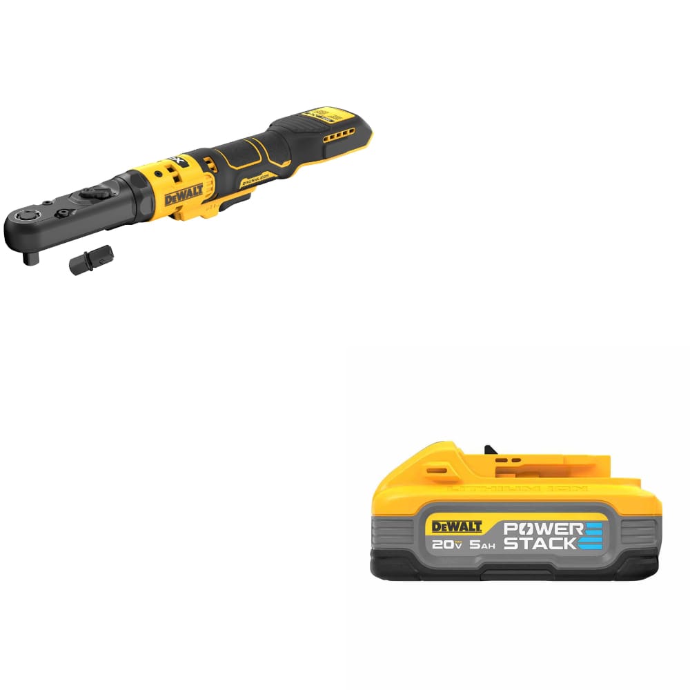 DeWalt DCF510B 20V XR BL RATCHET, BARE TOOL W/ FREE DCBP520 20V Max 5Ah Battery