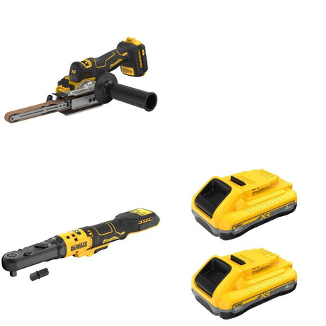 DeWalt DCF510B 20V MAX XR Sealed Head Ratchet W/ DCB2104-2 POWERPACK 4Ah 2-Pack and DCM200B