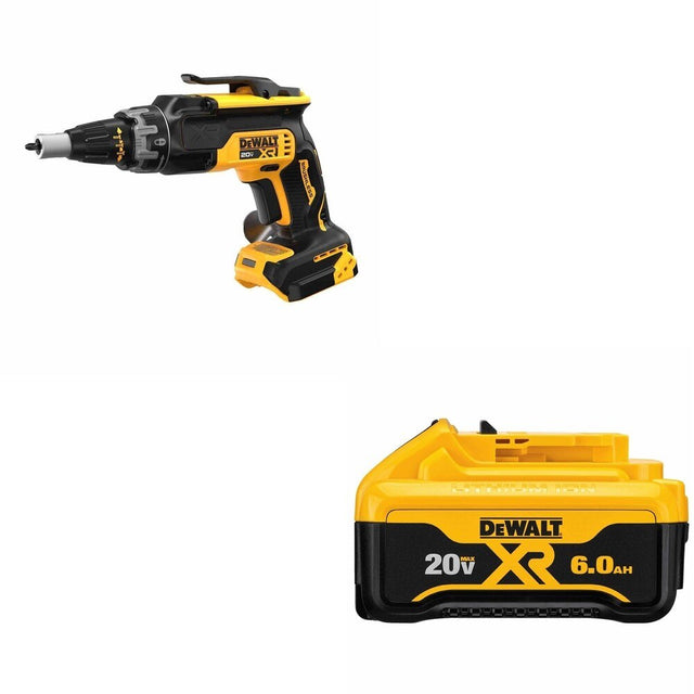 DeWalt DCF630B 20V MAX XR Drywall Screwgun W/ DCB206 6.0Ah Battery