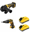 DeWalt DCB2104-2 POWERPACK 4Ah 2-Pack W/ DCG402B Angle Grinder and DCF630B Drywall Screwgun