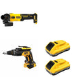 DeWalt DCB2104-2 POWERPACK 4Ah 2-Pack W/ DCF630B and DCG407B Slide-Switch Grinder