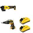 DeWalt DCB2104-2 POWERPACK 4Ah 2-Pack W/ DCF630B and DCG408B Paddle-Switch Grinder