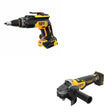 DeWalt DCG410B 20V MAX XR 4-1/2 in. Angle Grinder W/ DCF630B Drywall Screwgun