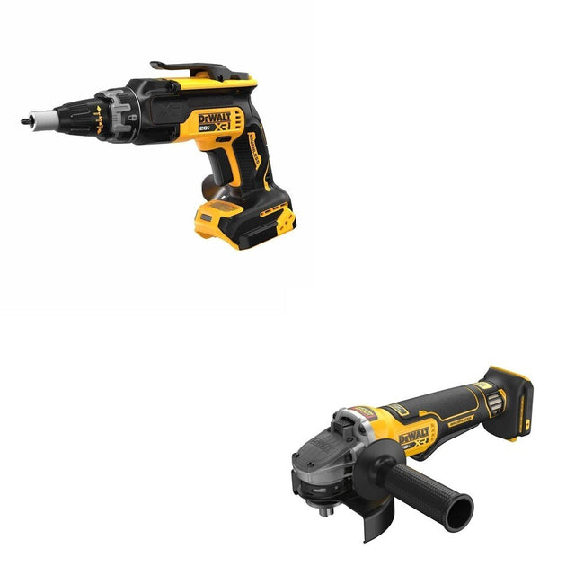 DeWalt DCG410B 20V MAX XR 4-1/2 in. Angle Grinder W/ DCF630B Drywall Screwgun