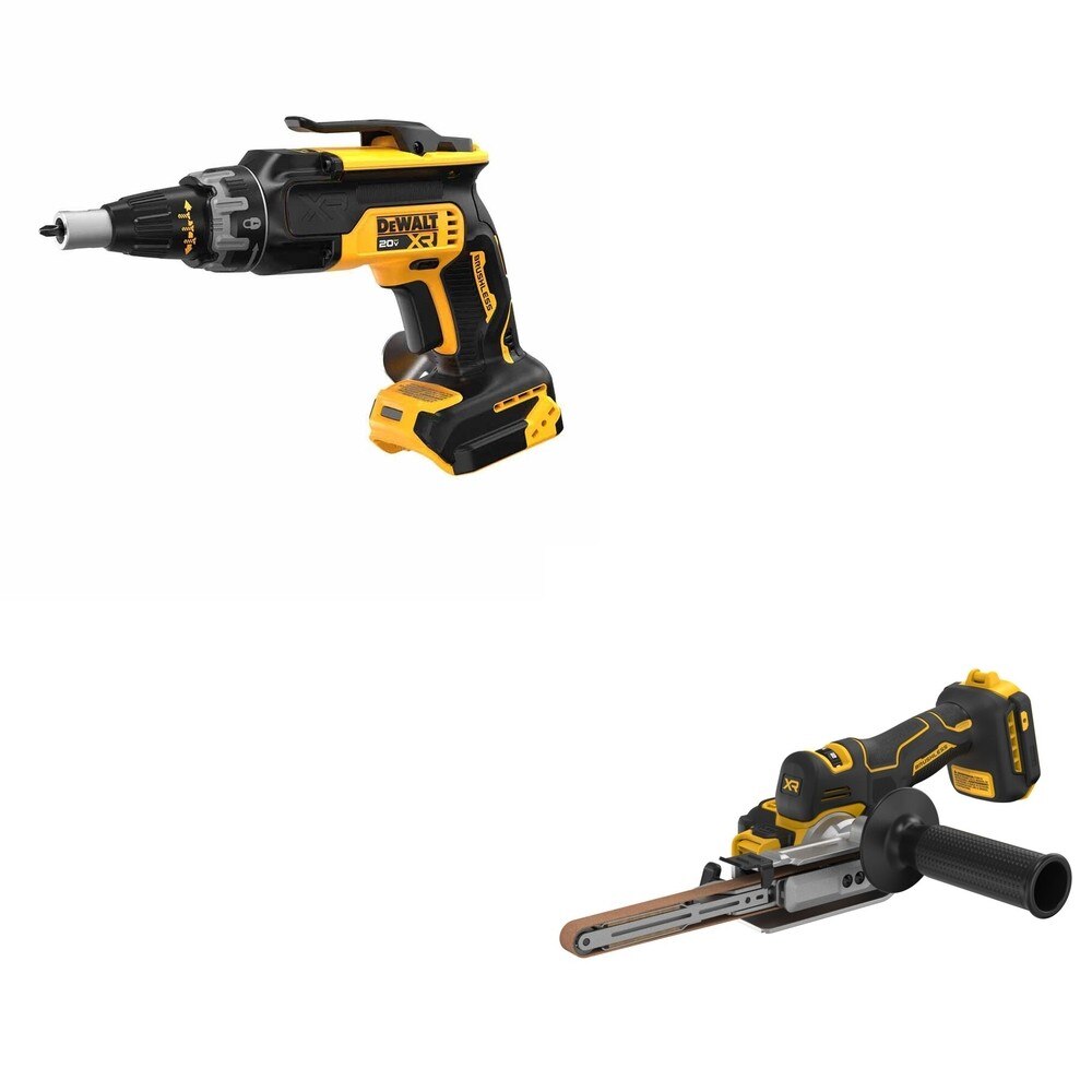 DeWalt DCM200B 20V MAX XR Bandfile Sander W/ DCF630B Drywall Screwgun