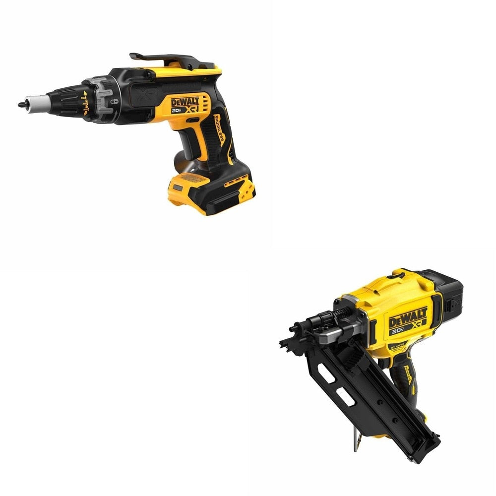 DeWalt DCN930B 20V MAX XR 30-Degree Framing Nailer W/ DCF630B Drywall Screwgun