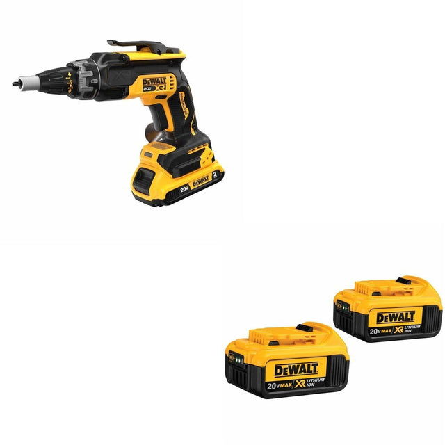 DeWalt DCF630D2 20V MAX XR Drywall Screwgun Kit W/ DCB204-2 4.0Ah Battery 2-Pack
